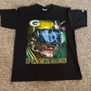 Vintage Lee Green Bay Packers Black T-Shirt